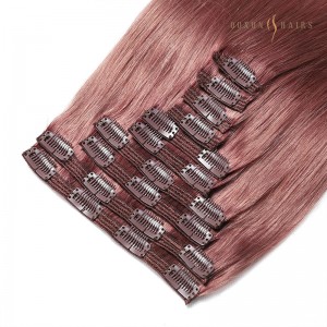 Clip-In Hair Extensions, best hair extensions clip-in , Virgin Raw unprocessed Human hair extensions Natural Red-Russian Hair Extensions Suppliers