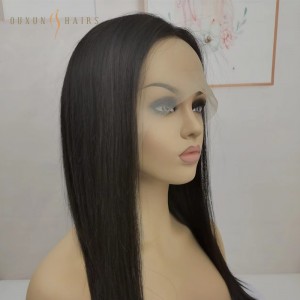 OXLW05 Silicon Lace Lady Wig: Medical Capillary Prosthesis Hair Loss Solution with Human Hair, Swiss HD Full Lace with PU Around, No Glue, No Clips, Front Lace Natural Hairline, Full Bleached Wigs – Original Hair Wig Manufacturer