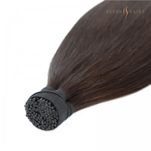 Best Wholesale Dark Brown 100 Natural Human Hair Extensions Manufacturers 26 inch Pre Bonded Fusion Stick Tip Hair Extensions