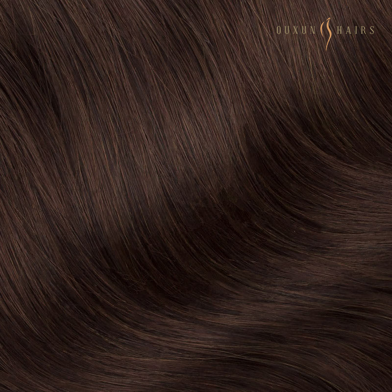 tenebris brunneis machina capillus subtegminis extensiones (4)