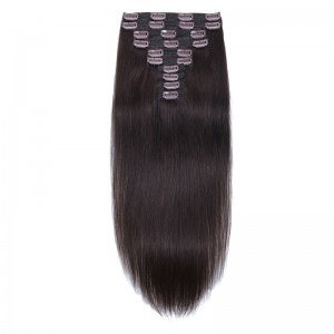 Various Colours 7 Pieces 20 inch Human Hair Extensions Clip In 200g Midnight Brown-Best Clip in Extension Brands