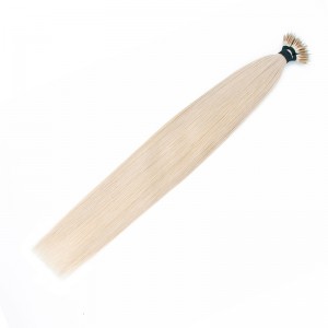 Nano Ring Hair Extensions #60b Malamalama Vanila Enaena Laulu Up Sitaili ma Nano Bond Link 22inch Remy Laulu Tagata-Virgin Indian Hair Wholesale