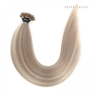 Human Remy Hair 20 inch Double Drawn Nano Tip Ring Hair Extensions 200g-Hair Extension Supplier