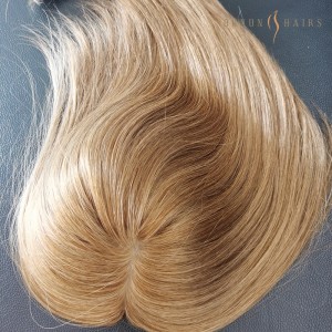 OXTS04 New Stock Large Volume  8”× 8”Silk Top Hand-tied Hair Topper Human Hair European Remy Human Hair Super Flat Hair Pieces Replacement Hair System For Women-Hair Pieces Manufacturer