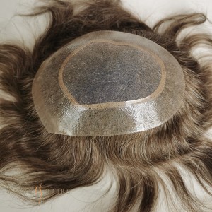 OXCM02 Custom Made Hair System – Toupee & Hairpieces for Men Mono Top Piece For Men Toupee 1″ Polyskin PU Around Indian Remy Hair-Mens Hair Pieces Manufacturers